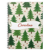 Ferien in grüner Pine Trees Notizblock (Vorderseite)