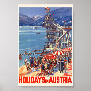 Ferien in Österreich Vintage Poster 1933