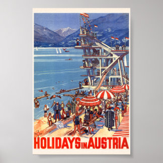 Ferien in Österreich Vintage Poster 1933