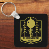 Ferien in Treehouse Schlüsselanhänger (Vorderseite)