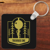 Ferien in Treehouse Schlüsselanhänger (Rückseite)