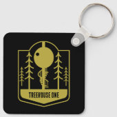 Ferien in Treehouse Schlüsselanhänger (Rückseite)