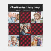 Ferien Kariert Personalisierte Einzigartiges Bild Fleecedecke (Vorderseite)