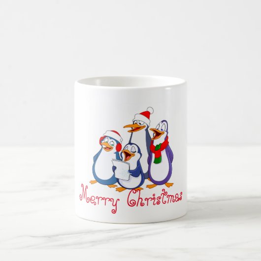 Ferien Keramik Tasse Merry Penguins (Mittel)