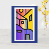 Ferien-Landhaus (Gruß-Karte) Karte (Gelbe Blume)