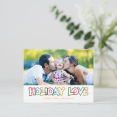 Ferien Liebe Merry & Bright Weihnachten Postkarte (Stehend Vorderseite)