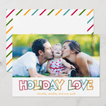 Ferien Liebe Merry & Bright Weihnachtskarte