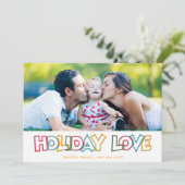 Ferien Liebe Merry & Bright Weihnachtskarte Feiertagskarte (Stehend Vorderseite)