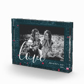 Ferien-Liebe Personalisierte Blätter und Berries Fotoblock (Rechts)