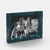 Ferien-Liebe Personalisierte Blätter und Berries Fotoblock (Links)