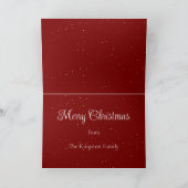 Ferien Liebe Pet Paw Frohe Weihnachtskarte Rot Einladung (Innenseite)