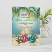 Ferien Luau Beach Party Einladungen (Stehend Vorderseite)