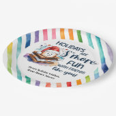 Ferien machen uns Spaß mit Freunden wie dir. Pappteller (Schrägansicht)