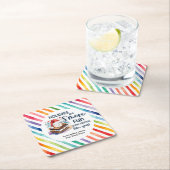 Ferien machen uns Spaß mit Freunden wie dir. Rechteckiger Pappuntersetzer (Vor Ort)