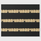 Ferien Merry Chrismastrees Schwarzer Minimal Merry Geschenkpapier (Flach)