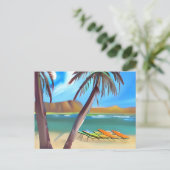 Ferien Ozean und Palmen Bäume | BEHALTEND TOUCH Postkarte (Stehend Vorderseite)