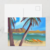 Ferien Ozean und Palmen Bäume | BEHALTEND TOUCH Postkarte (Vorne/Hinten)