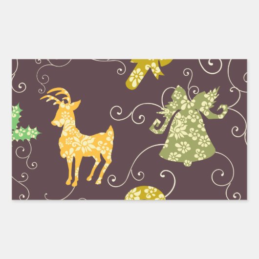 Ferien Rechteckiger Aufkleber (Vorderseite)