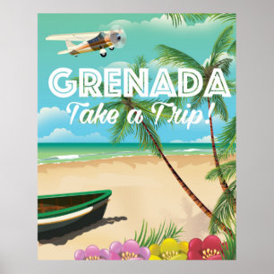 Ferien-Reise-Plakat Grenadas Vintages Poster