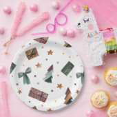 Ferien Rustikaler Weihnachtsbaum Pappteller (Party)