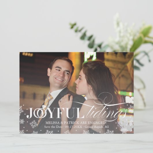 Ferien Save the Date Weihnachtskarte (Stehend Vorderseite)