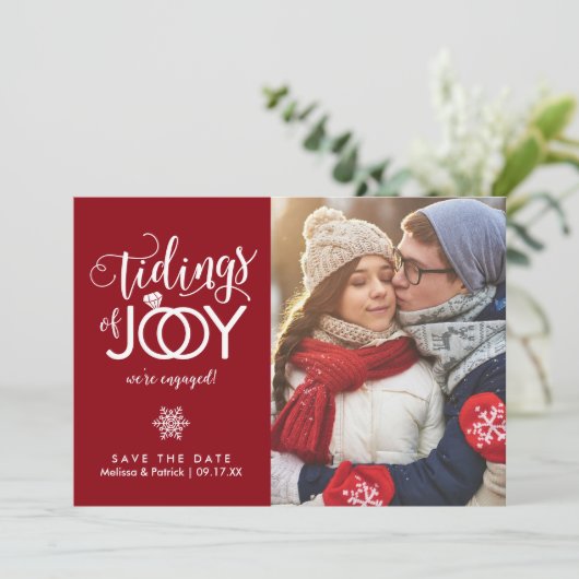 Ferien Save the Date Weihnachtskarte (Stehend Vorderseite)