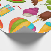 Ferien Sommer Partys Strand Muster niedlich Geschenkpapier (Ecke)