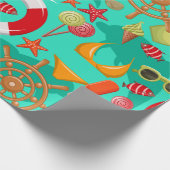 Ferien Sommerstrand Muster Geschenkpapier (Ecke)