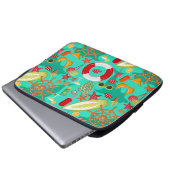 Ferien Sommerstrand Muster Laptopschutzhülle (Vorne Knopf)