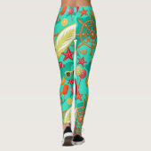 Ferien Sommerstrand Muster Leggings (Rückseite)