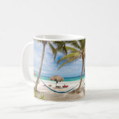 Ferien-Strand Kaffeetasse (Vorderseite Links)