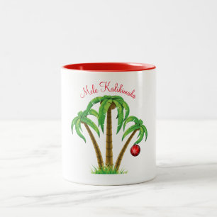 Ferien-Tasse Merry Christmas-Mele Kalikimaka Zweifarbige Tasse