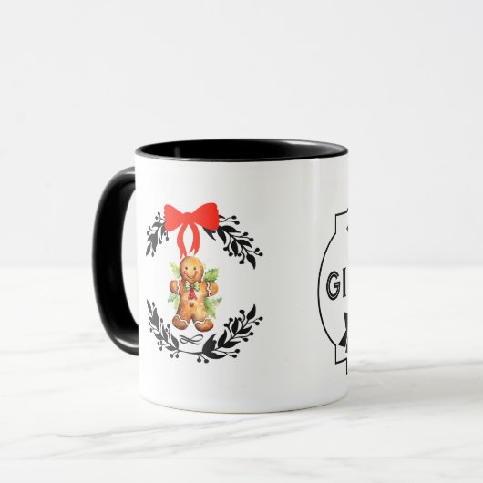 Ferien/Weihnachten Lebkuchen Bäckerei Tasse (Vorderseite Links)