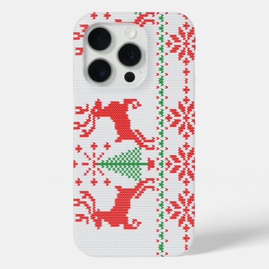 Ferien Weißer Strick Weihnachten Ugly Sweater Ho D Case-Mate iPhone Hülle (Rückseite)