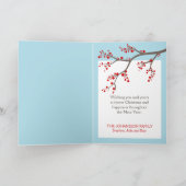 Ferien Winter Berries Foto Grußkarte Feiertagskarte (Innenseite)