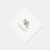 Ferien Winter Botanische Landschaft und Berries Serviette (Ecke)