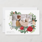 Ferien Winter Botanisches Foto Personalisiert Feiertagskarte (Vorderseite)