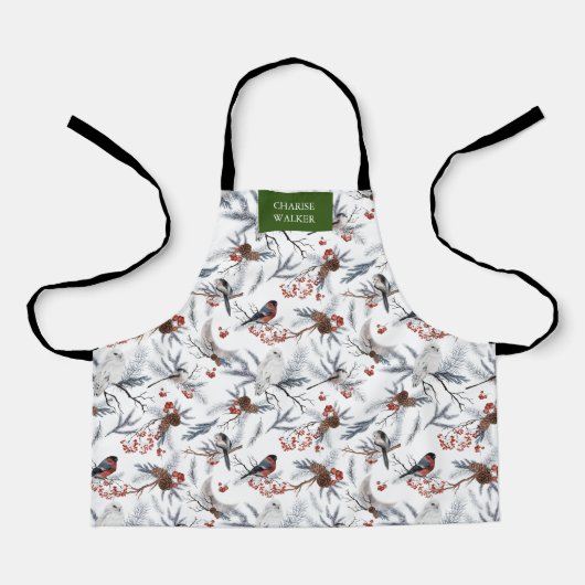 Ferien-Winterwunderland-Kinder Monogramm-Schürze Schürze (Vorderseite)