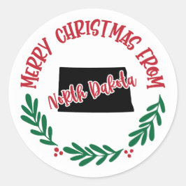 Ferienaufkleber aus Nord-Dakota Runder Aufkleber