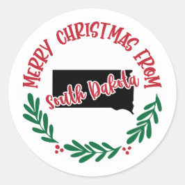 Ferienaufkleber aus South Dakota Runder Aufkleber