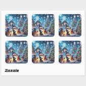 Ferienaufkleber Quadratischer Aufkleber (Blatt)