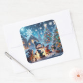 Ferienaufkleber Quadratischer Aufkleber (Umschlag)