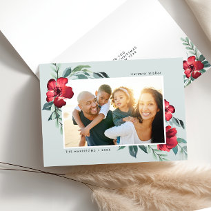 Ferienblüten geflochtenes Foto Feiertagskarte