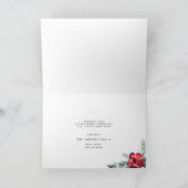 Ferienblüten geflochtenes Foto Feiertagskarte (Innenseite)