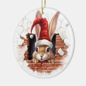 Feriendekoration für Kaninchenliebhaber - 3D Keramik Ornament (Links)