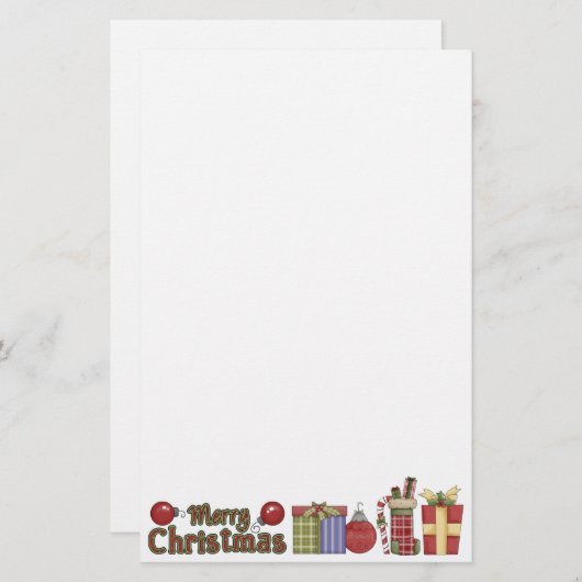 Feriendekoration Schreibwaren Briefpapier (Vorne/Hinten)