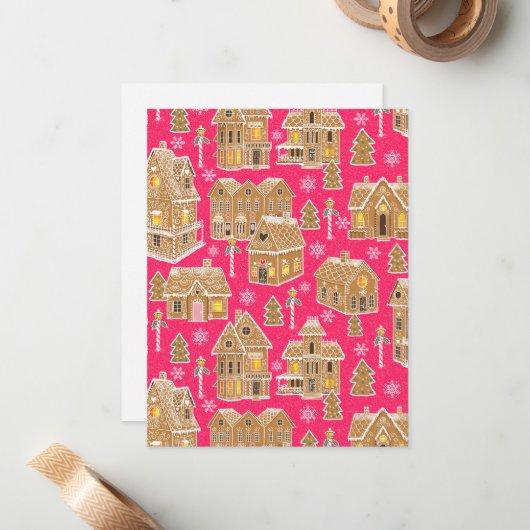 Feriendorf Gingerbread Mitteilungskarte (Vorderseite/Rückseite Beispiel)