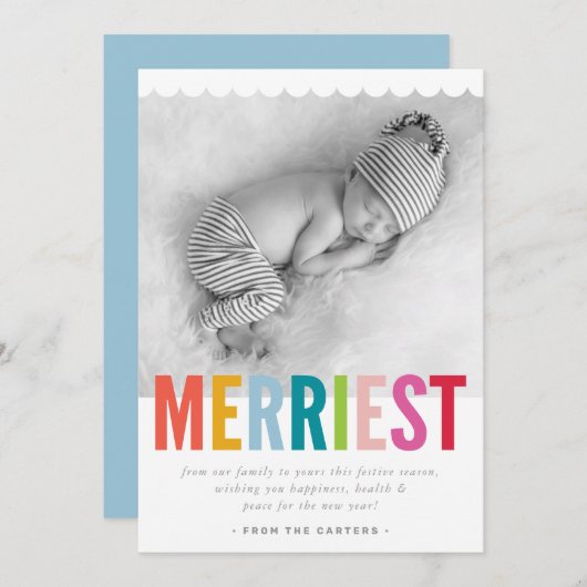 FERIENFAMILIE FOTO fröhlichste mutige, farbenfroh Ankündigung (Vorne/Hinten)