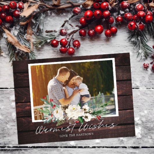 FERIENFOTO | Editierbare rustikale Weihnachtskarte Einladung