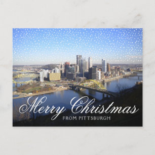 FERIENFOTO Frohe Weihnachten von Pittsburgh PA Postkarte